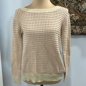 Alice Moon Cream‎ Knit Sweater with Pink Details - Women's Size Small